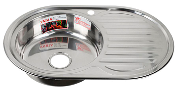 юМойка из нержавеющей стали врезная FABIA 77*50 (ЛЕВАЯ) толщина 0,6мм, глубина 160мм (77506L)