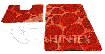 Набор ковриков SHAHINTEX д/ванн PP 60*100+60*50 красный 20