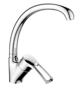 Смеситель ROSSINKA для кухни с поворотным изливом (T40-23)