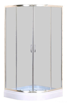 Душевое ограждение с поддоном LORANTO CS-8015GB 90*90*195 низкий поддон, стекло серое мазайка