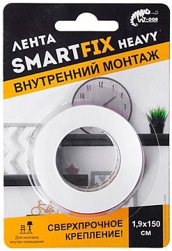 Всепогодная монтажная лента W-con SmartFix HEAVY, 1,9*150см, прозрачная SFV1915T