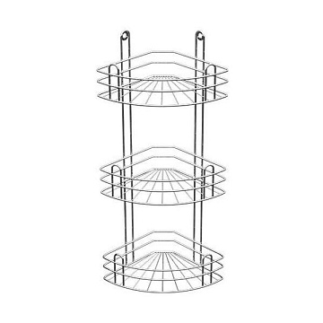 Полка угловая 3-х ярусная радиальная глубокая хром ВКУ333