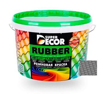 Краска резиновая SUPER DECOR №15 оргтехника 6 кг