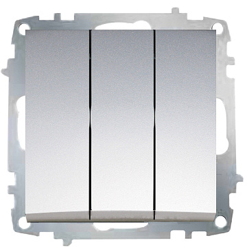 Механизм выключателя MONO 3кл серебро 500-002122-114