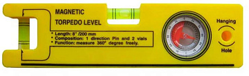 Уровень FIT мини 200мм с угломером 18603