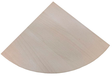 Полка дерев. углов. (25х25x1,6 см) бук LWBECSR25