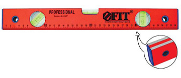 Уровень FIT 1000мм 3 глазка красный 18060