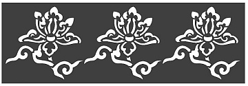 Трафарет бордюр Шелк №2