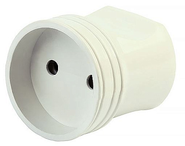 Штепсельное гнездо б/з белое 10А 250В (SBE-10-S02-w)
