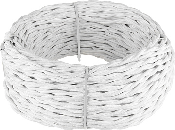 Ретро кабель витой  3х2,5  (белый)