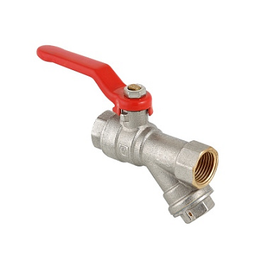 Кран шаровый с фильтром BASE(Valtec) d15(1/2) рычаг (VT292