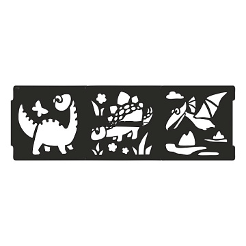 Трафарет бордюр Динозаврики арт.20699