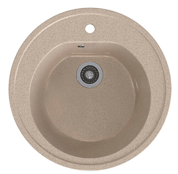 Мойка из искусственного мрамора MIXLINE ML-GMS02 D505мм, ПЕСОЧНЫЙ (302)