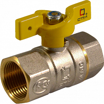 Кран шар. для газа 3/4" г/г бабочка CTM ГАЗ