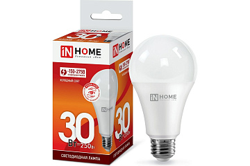 Лампа с/д IN HOME LED-A70-VC 30Вт 230В E27 6500К 2700Лм 