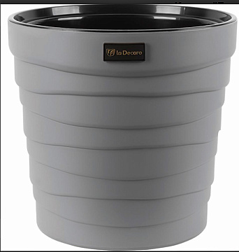 Кашпо Бархан 0,9л серебряный КШ-4387