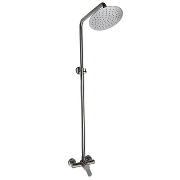 Смеситель с душевой стойкой MAGNUS тропический душ, НЕРЖАВЕЮЩАЯ СТАЛЬ (9193)