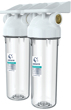 Фильтр магистральный двойной KSBP DUO 3/4" (10"SL) Прозрачный