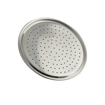 Лейка "тропический душ" САНАКС круглая для летнего душа из нержавеющей стали, d-90мм (6141)