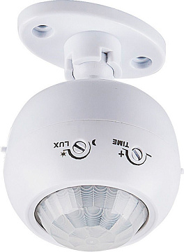 Датчик движения FERON SEN16  поворот 1200W 8m белый, SEN16/ES-P27A