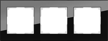 Рамка на 3 пост (черный) WL01-Frame-03 стекло