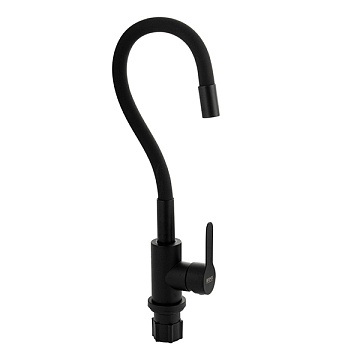 Смеситель BRIMIX для кухни гибкий излив, чёрного цвета, из нержавеющей стали (9318)