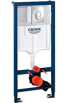 Монтажная Рама для унитаза GROHE Rapid SL с кнопкой хром и креплением (овал кнопка) (38721001)