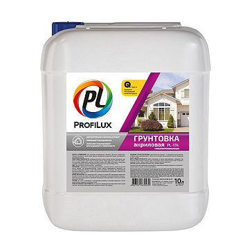 Грунт PL-17A акриловый для наруж. и внутр. работ (малинов. эт.) 10л. PROFILUX (1)