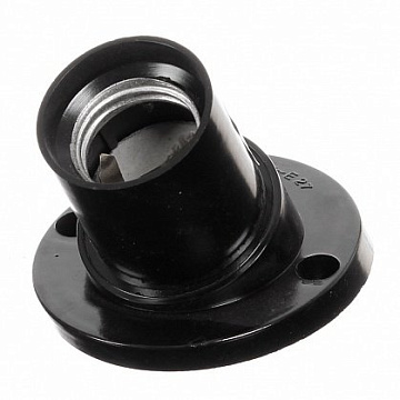 Патрон E27 TDM карболитовый настенный, черный, наклонный б/н SQ0335-0015