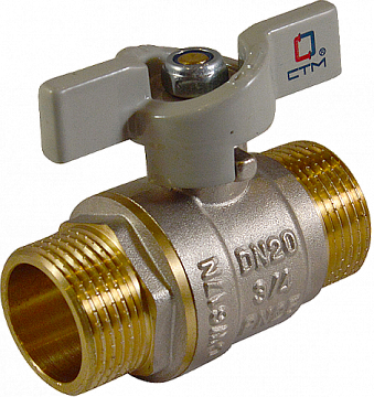 Кран шар. для воды 1/2" ш/ш бабочка CTM СТАНДАРТ