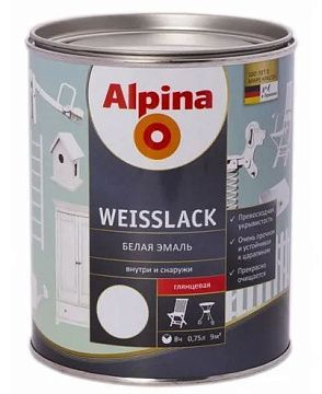 Эмаль Weisslack GL глян. 0,75л Alpina 