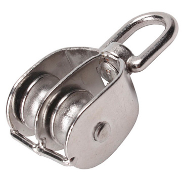 Блок двойной, с металлическим колесом 25мм