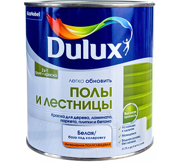Dulux Полы и Лестницы краска ВД база BW 0,75 л.