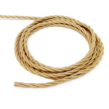 Ретро кабель витой  3х2,5  (шампань)