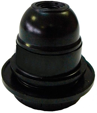 Патрон E27 TDM карболитовый с кольцом, черный б/н SQ0335-0012