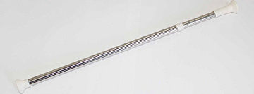 Карниз для ванной телескопический УСИЛЕННЫЙ d25, 70-120см НЕРЖАВЕЮЩАЯ СТАЛЬ ПОЛИРОВАННАЯ (A-1YLG)