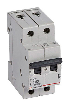Выключатель автоматический LEGRAND RX3 2/50 C 4,5kA 419702