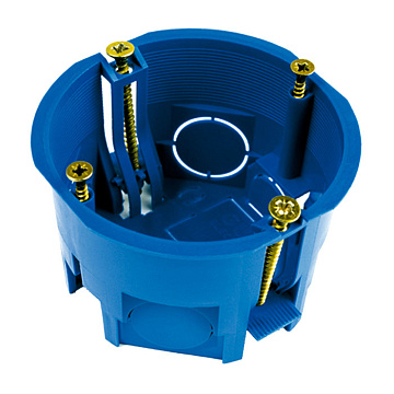 Подрозетник СП TDM 68х45мм модульный, винты, синий SQ1402-0002