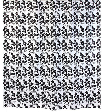 Штора для ванной комнаты "ZALEL" 1189 (Black Flovers) (П43)