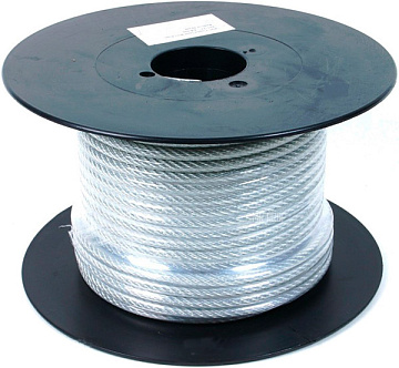 5/6 мм (100м) Трос для растяжки в оплетке ПВХ DIN3055