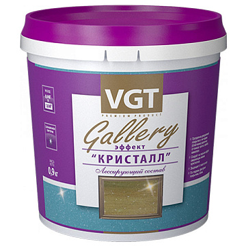 Состав лессирующий Gallery с эффектом Кристалл золото 0,9 кг ВГТ