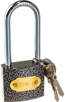 Замок навесной ЧУГУН серия800дд 38мм НОРА-М
