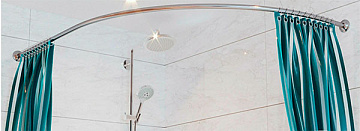 Карниз для ванны нержавеющая сталь 170*115 (ДУГА)