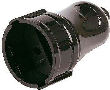 Штепсельное гнездо Smartbuy б/з черное 10А 250В (SBE-10-S02-b)