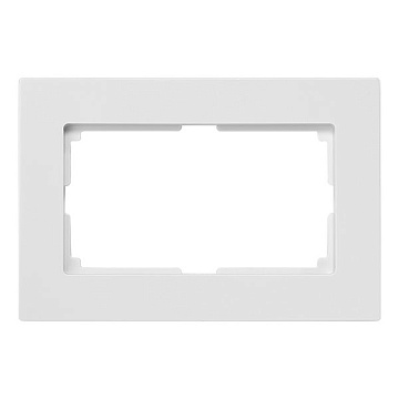 Рамка для 2-й розетки белая "Нептун" (SBE-06w-Twin-FR)