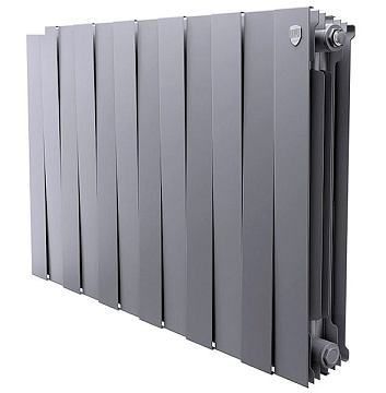 Радиатор биметаллический Royal Thermo "PIANOFORTE" Silver Satin" (серый)  500/100/12