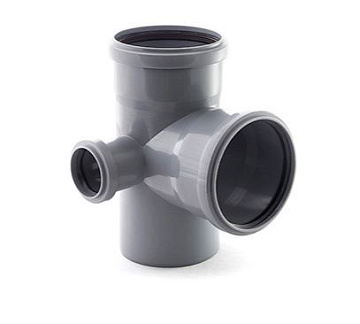 Крестовина канализ. двухплоскостная ЛЕВАЯ (110х110-90°/50-90°) "RTP"