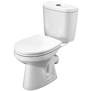 Унитаз (компакт) SANTEK АНИМО слив 3/6 литров сиденье ДЮРОПЛАСТ косой выпуск (1WH302134)