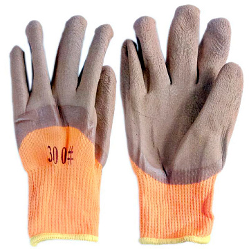 Перчатки акриловые рифленые утепленные / только зимой