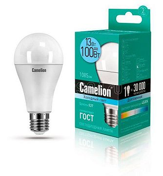 Лампа с/д CAMELION LED13-A60/845/E27 220V 13W